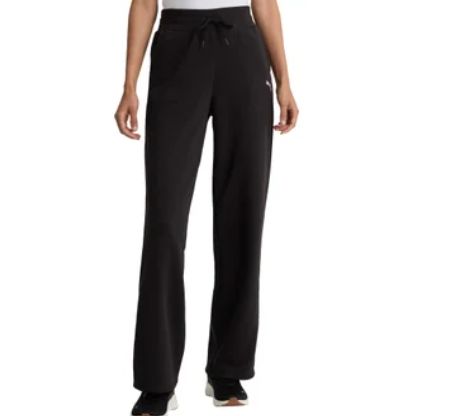 Puma Ladies Fleece Straight Leg Pant Lrg Black
