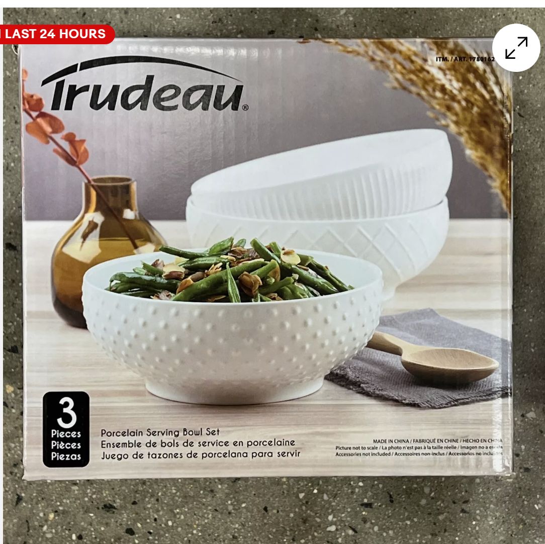 TRUDEAU SERVING BOWLS 3PC