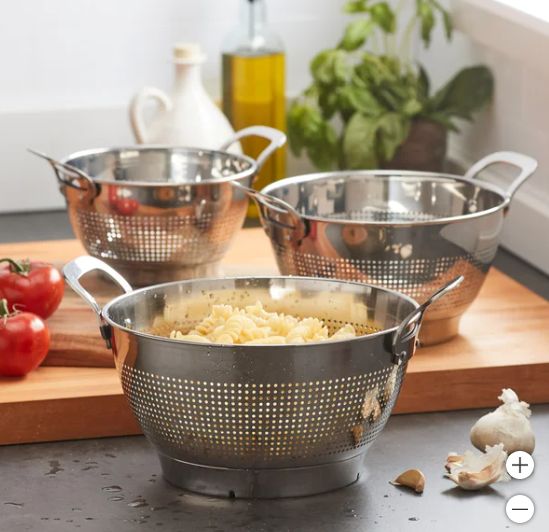 MIU Stainless Steel Colanders, Set of 3