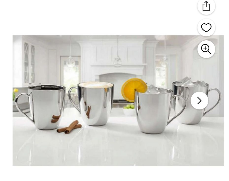 Mikasa 20 Oz. Double Wall SS Mugs 4pc