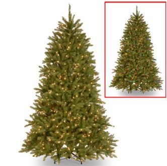 National Tree 6.5&#39; Dunhill Fir Tree with 600 Dual Color LED Lights and PowerConnect - Green