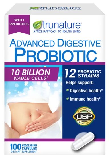trunature Advanced Digestive Probiotic, 100 Capsules