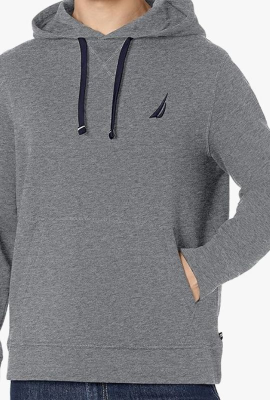 Nautica Men&#39;s Gray Hoodie Medium-A