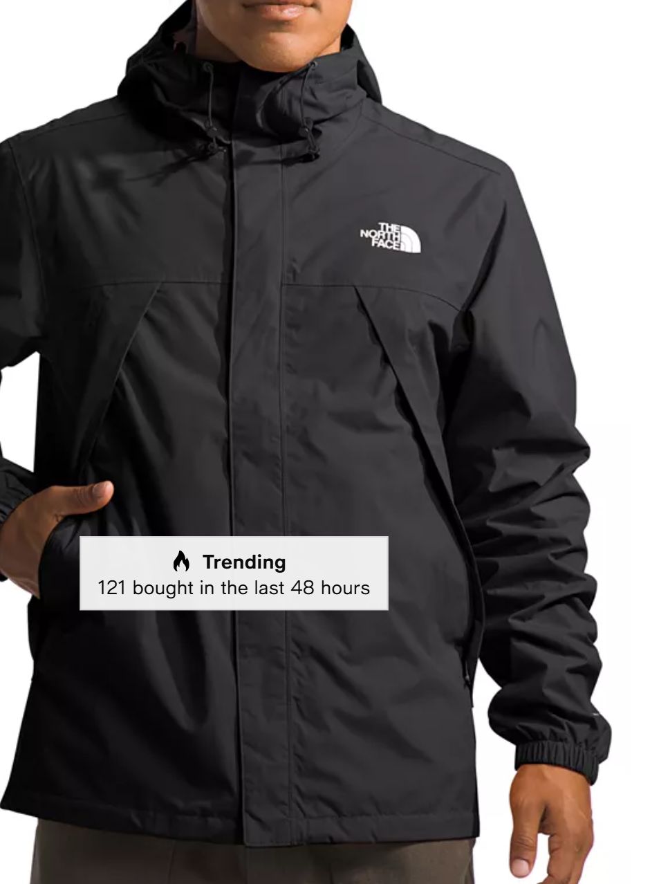 North Face Rain Jacket XXL Black