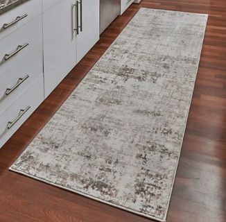 Gertmenian Quattro Alder Beige  Abstract Area Runner -  2 X 6