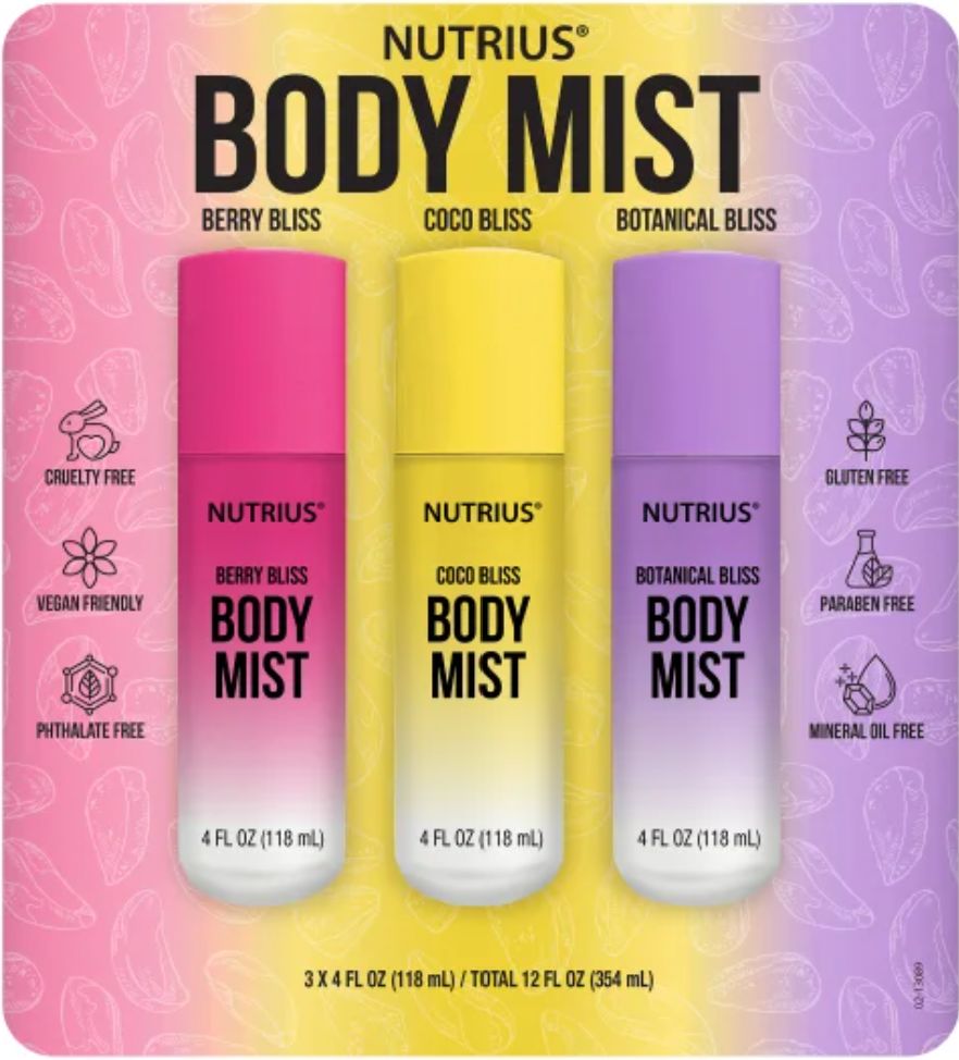 Nutrius Body Mist, 4 fl oz - Retail $12.33