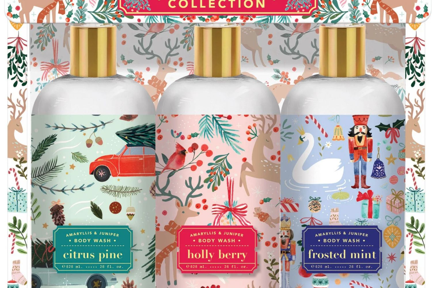 H+B AMARYLLIS AND JUNIPER BODY WASH 3-PACK