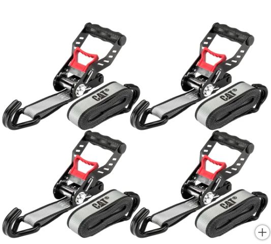 CAT Ratchet Tie Down Set, 4-pack Retail - $24.99