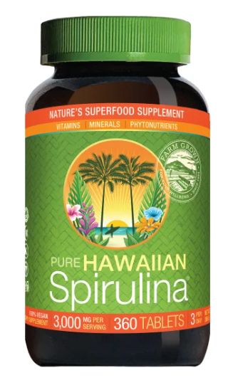 Pure Hawaiian Spirulina 3000 mg., 360 Tablets - Retail $37.99
