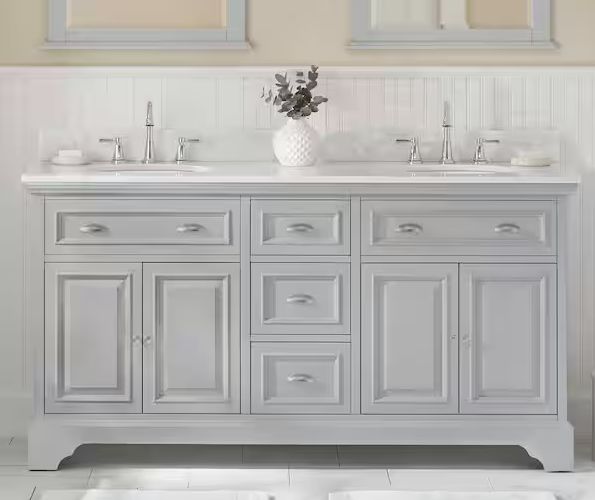 Sadie 67 in. W x 22 in. D x 35 in. H Double Sink Bath Vanity , Retail $1019.