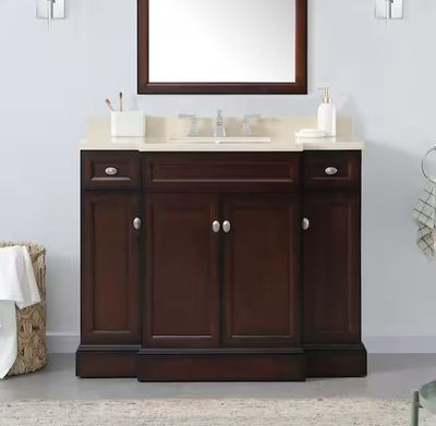 Teagen 42 in. Single Sink Dark Espresso Bath Vanity,