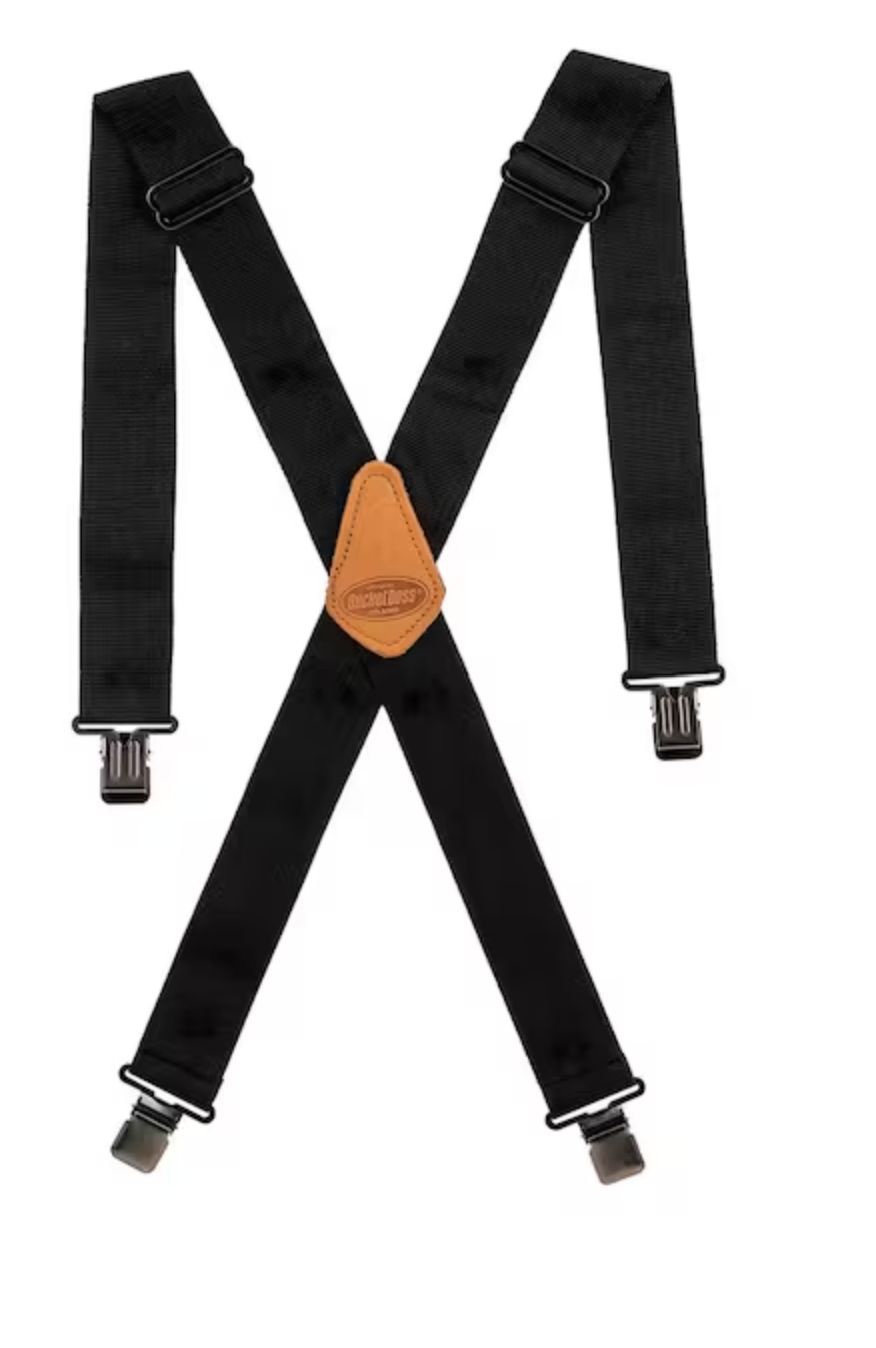 BUCKET BOSS Web Black Work Suspenders
