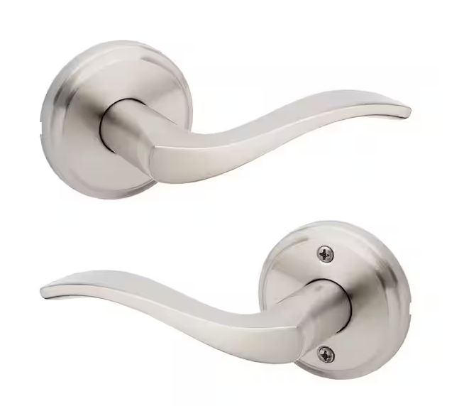 Kwikset Sedona Satin Nickel Reversible Hall Closet Bedroom Passage Door Handle with Microban Antimicrobial Technology - Retail $33.97