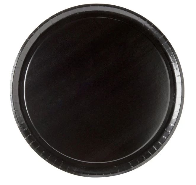 Solut 17&quot; Take and Bake Coated Paperboard Black Oven Safe Pizza Tray - 150/Case - Retail$108.49