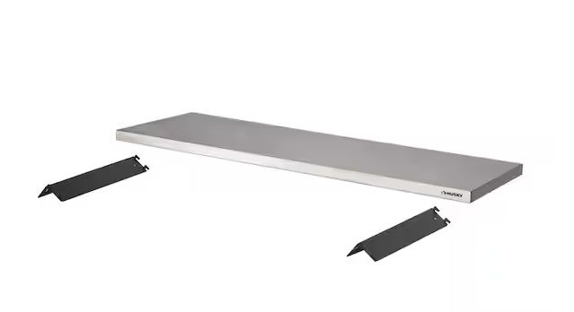 Husky 48 in. W x 18 in. D Stainless Steel Work Surface for Garage Storage System - Retail $127.49