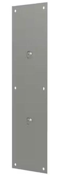 Prime-Line 4 in. x 16 in. Stainless Steel, Round Handle Door Pull Plate - Retail $30.59