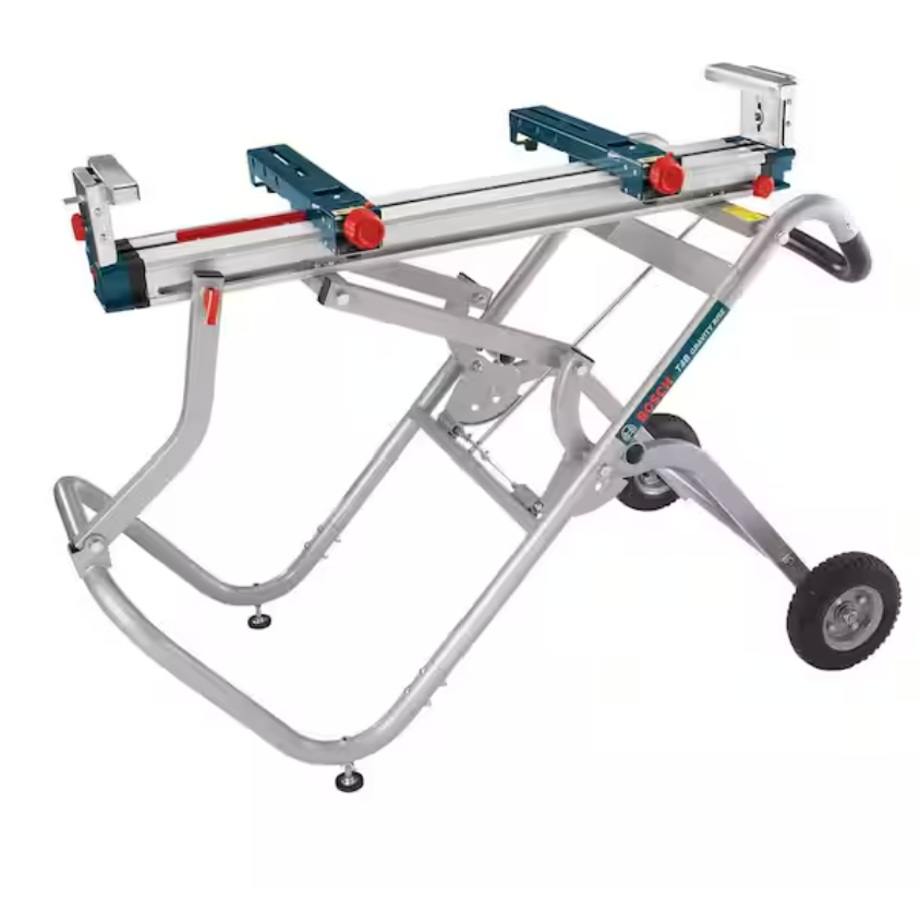 Bosch Portable Folding Gravity Rise Miter Saw Stand with Wheels - Retail $389.00