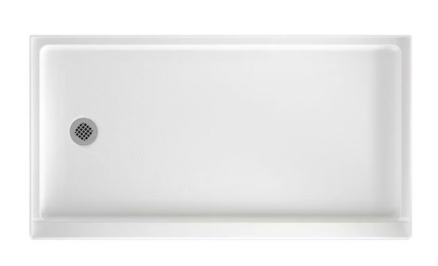Swan 32 in. x 60 in. Solid Surface Single Threshold Retrofit Left Drain Shower Pan in White - Retail $557.93