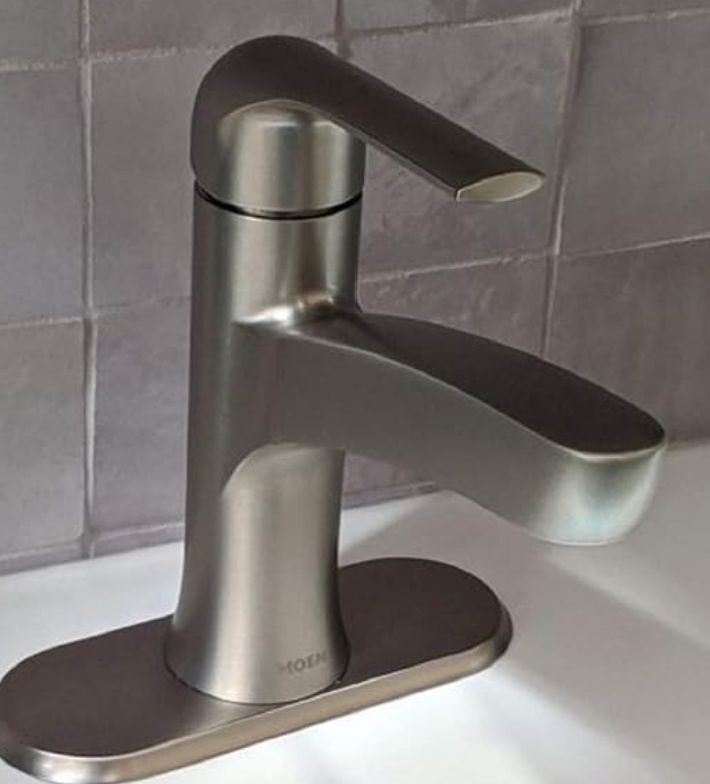 Moen Tilson Bathroom Faucet Spot Brushed Nickel Finish Spot Resistant WatrSense retail $ 59.99