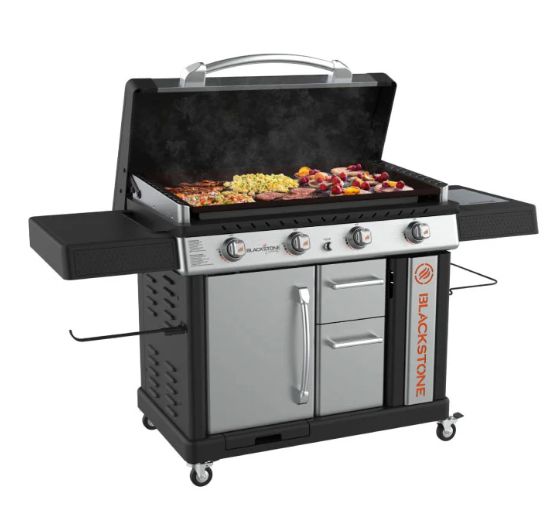 Blackstone 36&quot; Culinary Pro Cabinet 4-Burner Liquid Propane Flat Top Grill - Retail $1,199.00