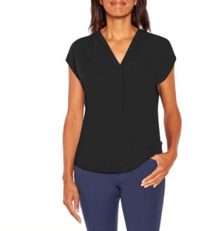 Banana Republic Women&#39;s V-Neck Front Pleat Relaxed Fit Blouse Top - Retail $9.99