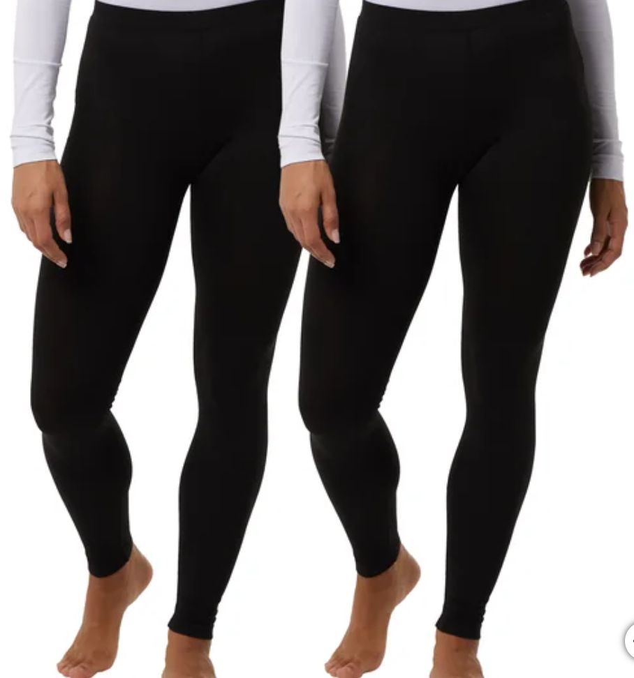 32 Degrees HEAT Ladies 2pk Base Pant Black
