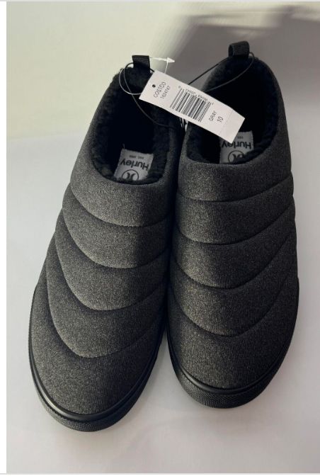 Hurley Men Arlo Puff Clog Shoe Slipper Gray