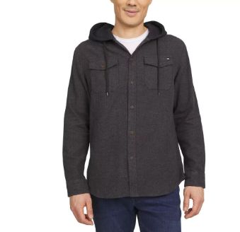 Quicksilver Men&#39;s Hooded Flannel - Retail $17.99