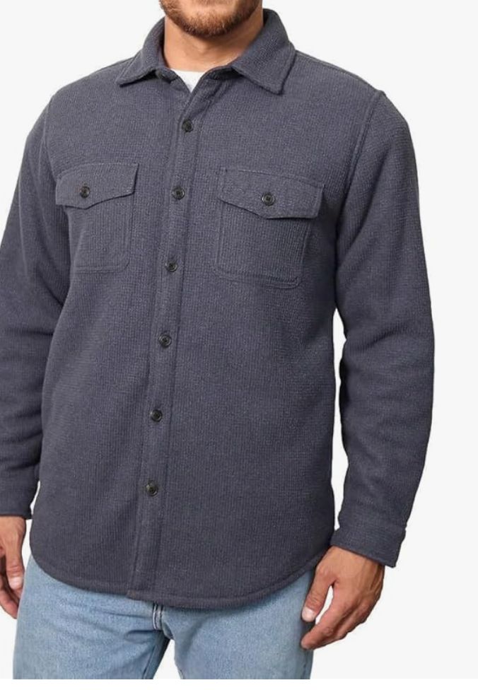 Freedom Foundry Men&#39;s Long Sleeve Fleece Shirt  Retail- 49.99