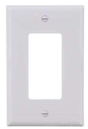 Eaton Midsize White Polycarbonate Indoor Decorator Wall Plate