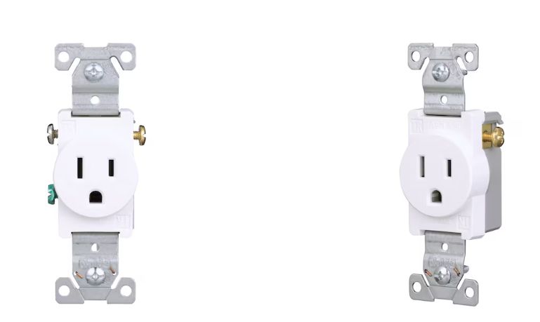 Eaton 15-Amp 125-volt Tamper Resistant Residential/Commercial Round Outlet, White - Retail $4.88