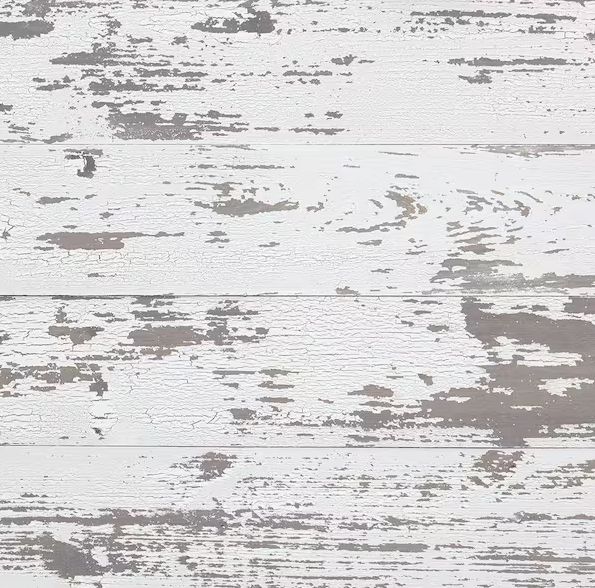 Timeline Wood 11/32 in. x 5.5 in. x 47.5 in. Distressed White Wood Panels - Retail $10.31, COLOR: Distressed White
