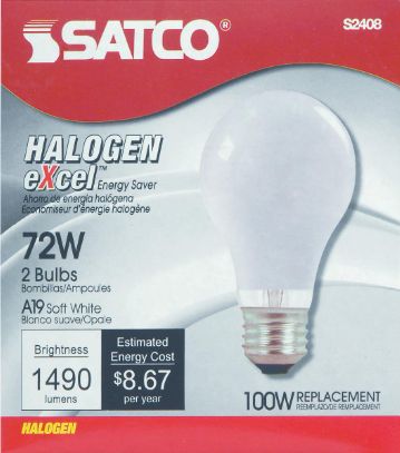 Satco S2408 2PK, 1000 Hrs. Bulb