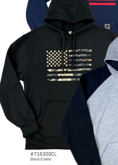 Buffalo Hooded Sweatshirt American Flag - Retail $49.99