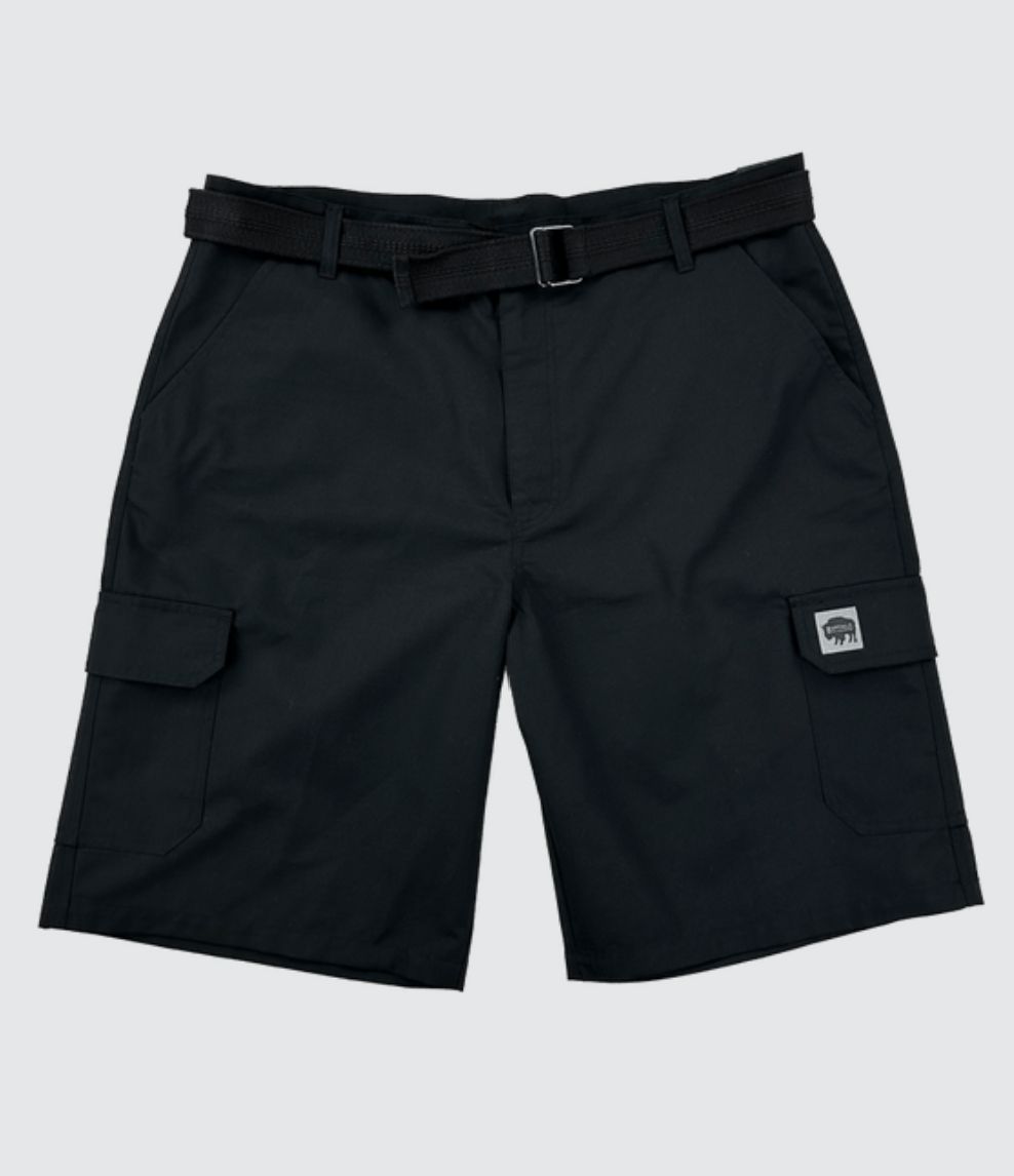 Buffalo Workwear Men&#39;s Ripstop Cargo Short with Belt, Retail $49.99, COLOR: Black, Size: 32