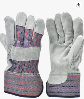 Work gloves Leather Palm Work Gloves Cowhide Leather Suede Finish, Retail $3.50$