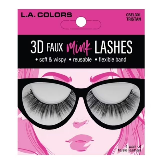 L.A. Colors !Pair 3D Faux Mink Eye Lashes-Retail-$7.99