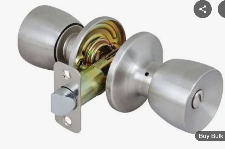 Premier Lock Keyed Door Knob, Tubular With 2 KW1 Keys- Carded - Retail $19.99, type: PR06