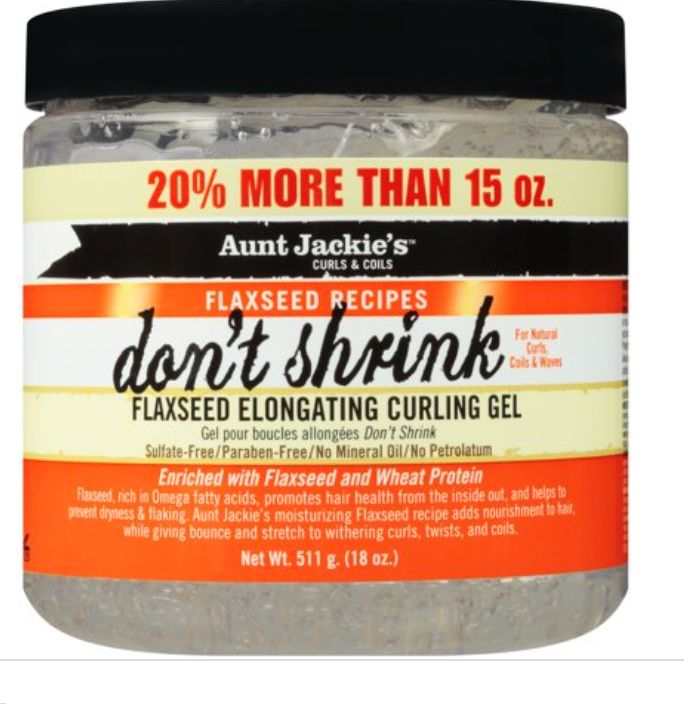 Aunt Jackie&#39;s Flaxseed Don&#39;t Shrink Elongating Curling Gel -Retail-$ 7.50