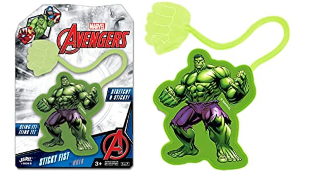 JA-RU (1 Hulk Pack) Superheroes Stretchy Hands Birthday Toy Supplies for Kids, Pinata Filler- Retail-$ 4.99
