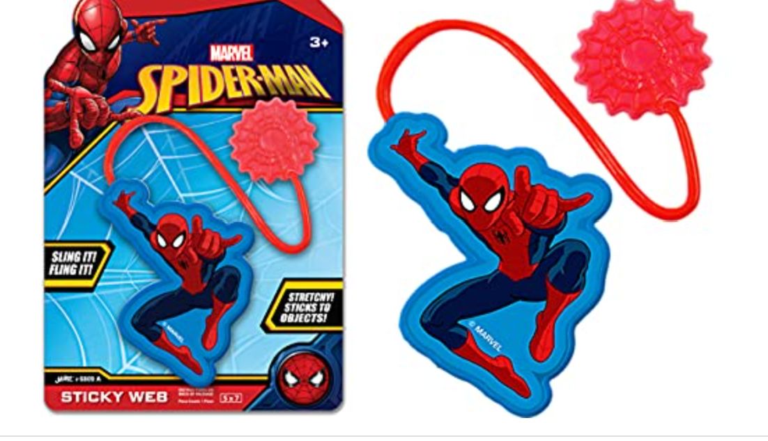 JA-RU Marvel Spiderman &amp; Hulk Sticky Hands Stretchy Snap Toys-Retail $ 5.98