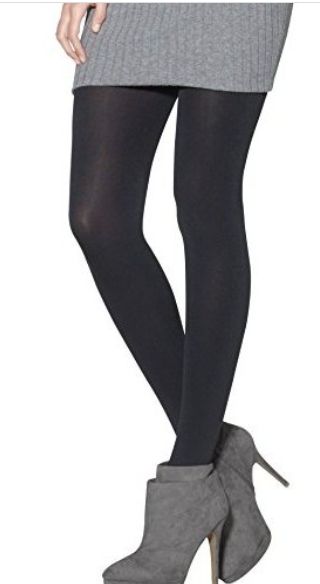 L Eggs Casuals Women S Black Opaque Body Shaping Tights (1 Pair Pack)