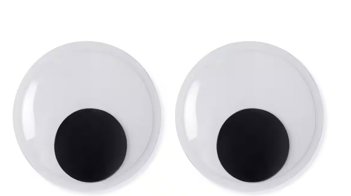 Jumbo Adhesive Wiggle Eyes-Retail-$ 2.99