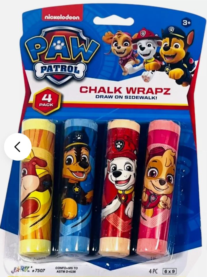 Nickelodeon PAW Patrol Chalk 4Pk. Retail- $8.99