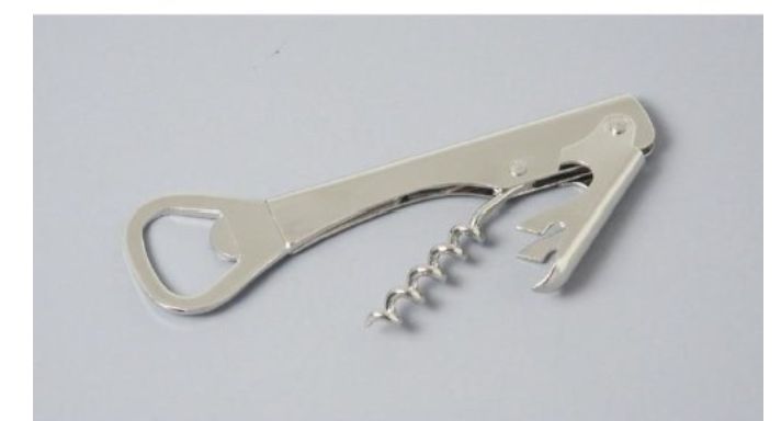 Corkscrew &amp; Bottle Opener - Nickel-Plated-Retail-$ 5.50