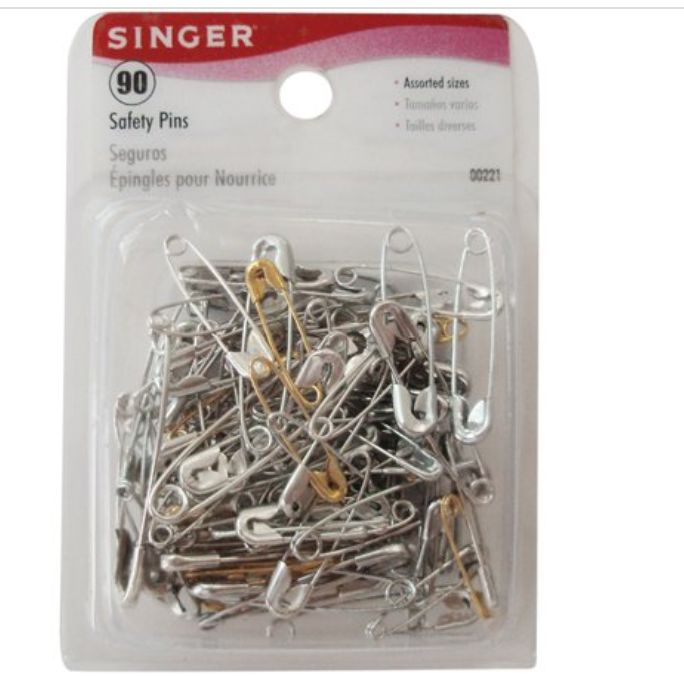 Singer Safety Pins, Assorted Sizes, 90 Ct-Retail-$ 6.99