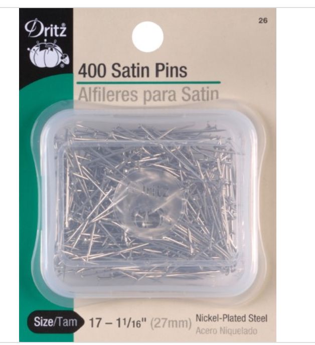 Dritz Satin Pins 400/Pkg-Size 17-Retail-$ 5.50