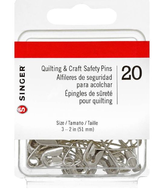 Singer 20pk Safety Pins - Size 3-Retail-$ 3.98
