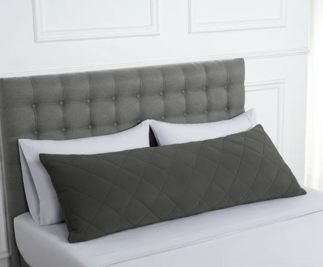 Below Zero Cooling Body Pillow - Retail $19.99, COLOR: Gray