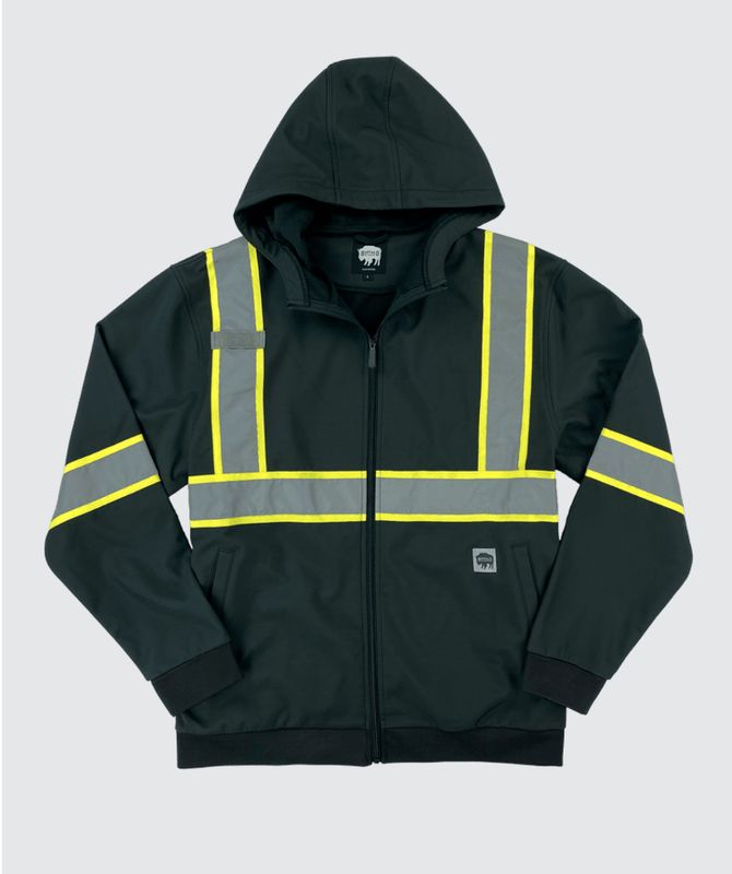 Buffalo  Workwear Black Reflective Safety Softshell, Retail $49.99